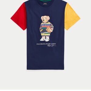 Polo by Ralph Lauren Boys' Navy Polo Bear Colorblock Tee